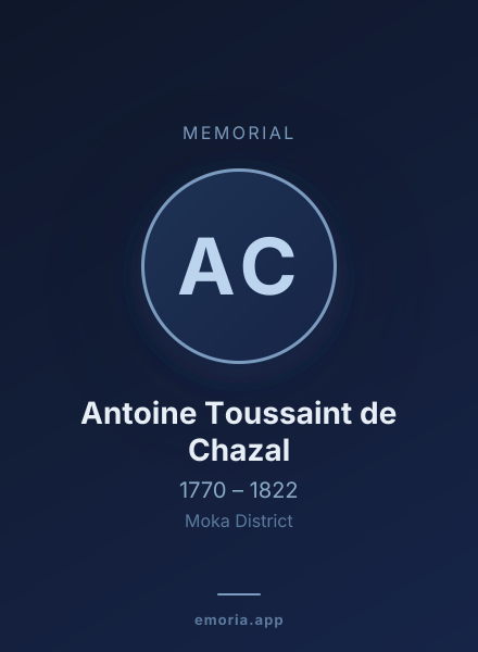 Memorial portrait of Antoine Toussaint de Chazal