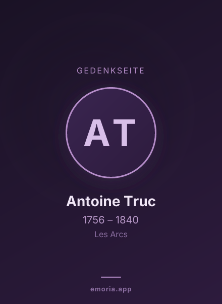Gedenkportrait von Antoine Truc