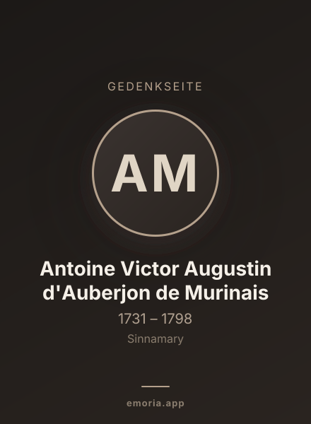 Gedenkportrait von Antoine Victor Augustin d'Auberjon de Murinais