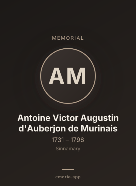 Memorial portrait of Antoine Victor Augustin d'Auberjon de Murinais