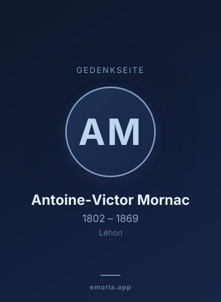 Gedenkportrait von Antoine-Victor Mornac