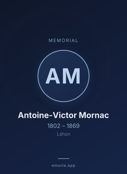 Memorial portrait of Antoine-Victor Mornac