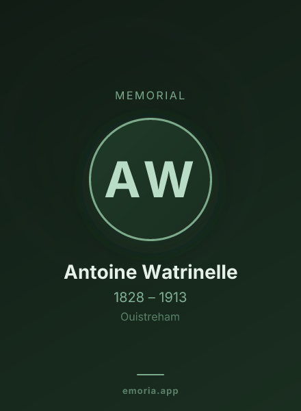 Memorial portrait of Antoine Watrinelle