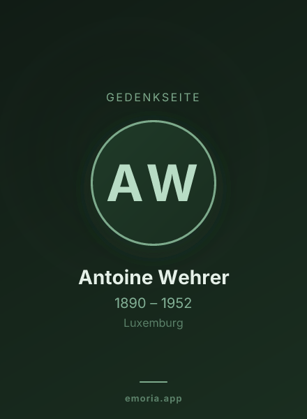 Gedenkportrait von Antoine Wehrer