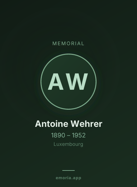 Memorial portrait of Antoine Wehrer