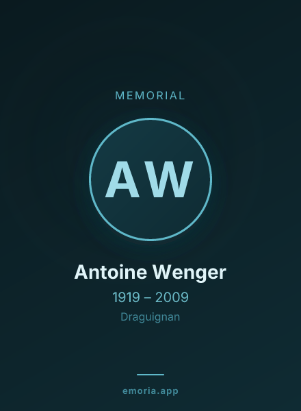 Memorial portrait of Antoine Wenger