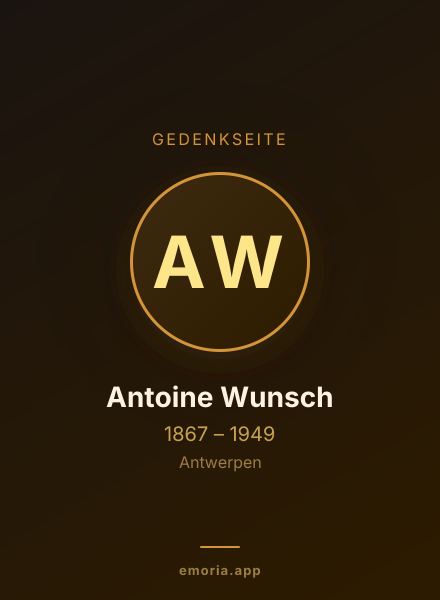 Gedenkportrait von Antoine Wunsch