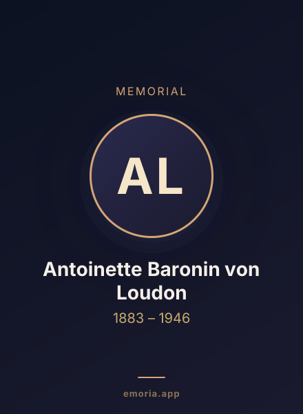 Memorial portrait of Antoinette Baronin von Loudon
