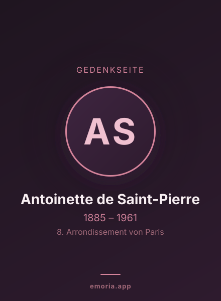 Gedenkportrait von Antoinette de Saint-Pierre