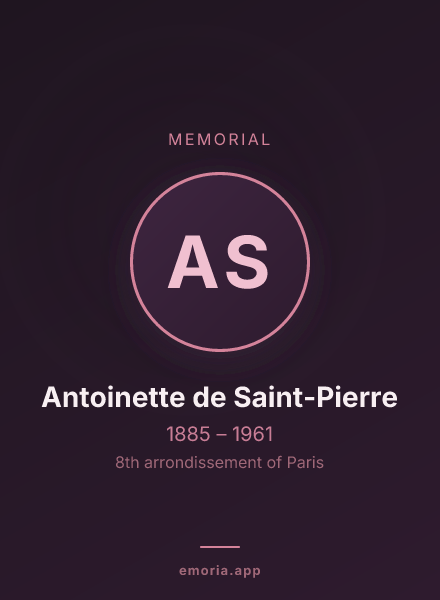 Memorial portrait of Antoinette de Saint-Pierre