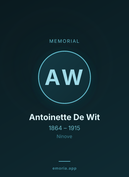 Memorial portrait of Antoinette De Wit