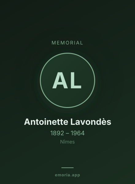 Memorial portrait of Antoinette Lavondès