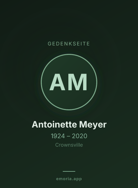 Gedenkportrait von Antoinette Meyer