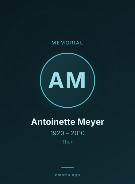 Memorial portrait of Antoinette Meyer