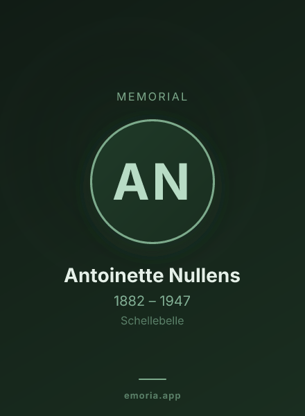 Memorial portrait of Antoinette Nullens