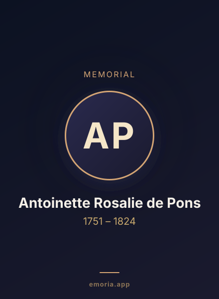 Memorial portrait of Antoinette Rosalie de Pons