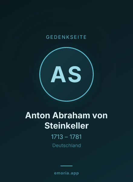 Gedenkportrait von Anton Abraham von Steinkeller