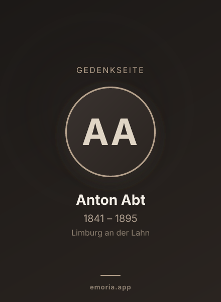 Gedenkportrait von Anton Abt
