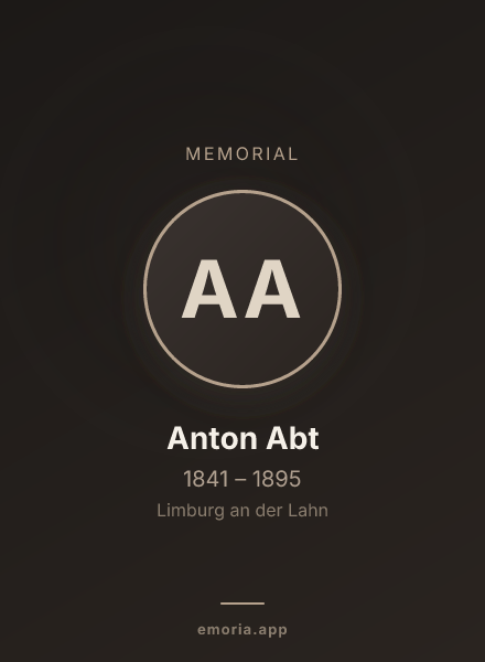 Memorial portrait of Anton Abt