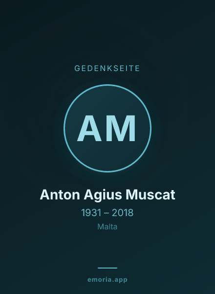 Gedenkportrait von Anton Agius Muscat