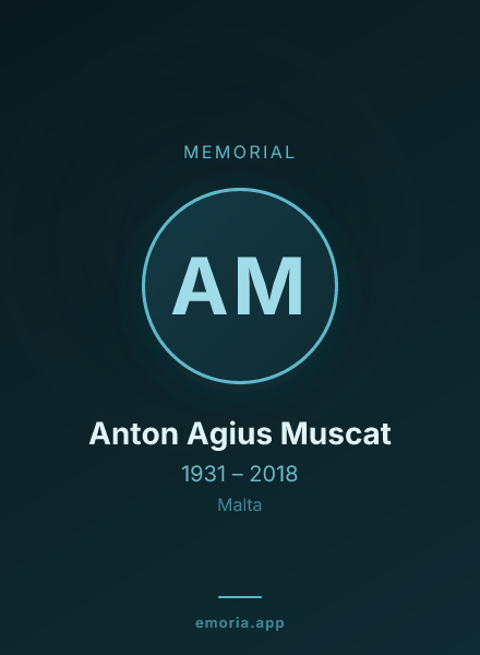 Memorial portrait of Anton Agius Muscat