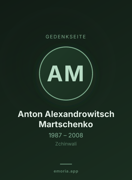 Gedenkportrait von Anton Alexandrowitsch Martschenko