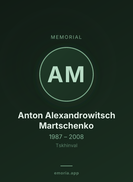 Memorial portrait of Anton Alexandrowitsch Martschenko