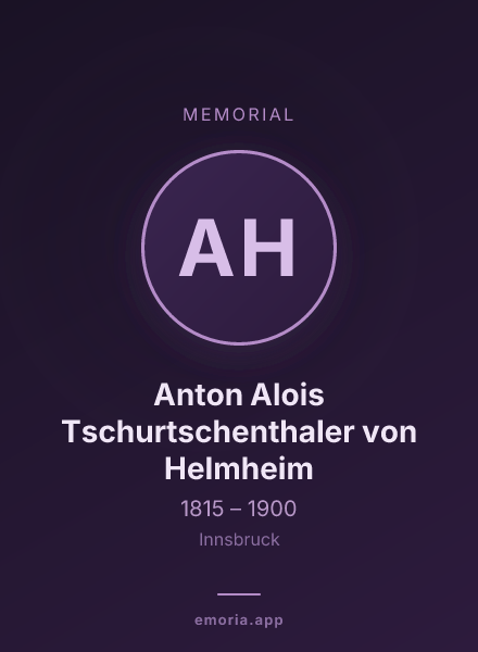 Memorial portrait of Anton Alois Tschurtschenthaler von Helmheim