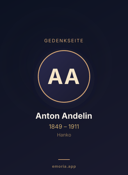 Gedenkportrait von Anton Andelin
