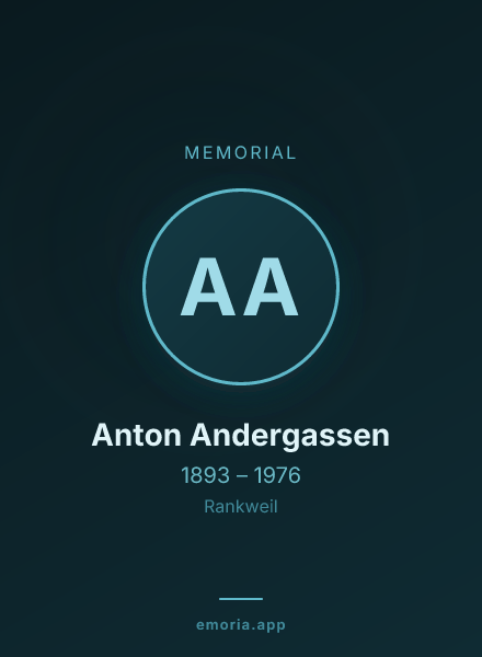Memorial portrait of Anton Andergassen