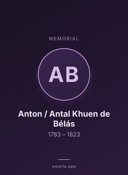 Memorial portrait of Anton / Antal Khuen de Bélás