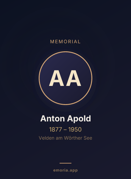 Memorial portrait of Anton Apold