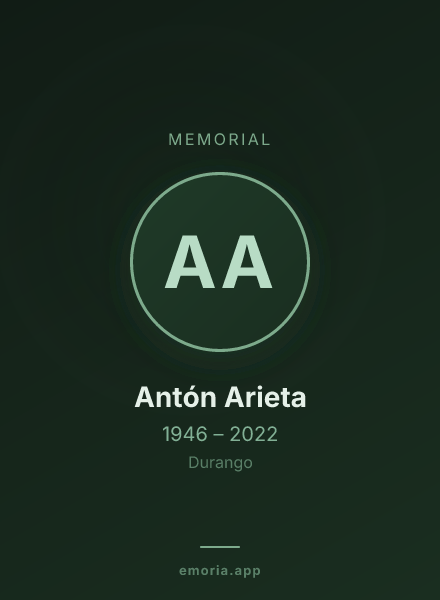 Memorial portrait of Antón Arieta