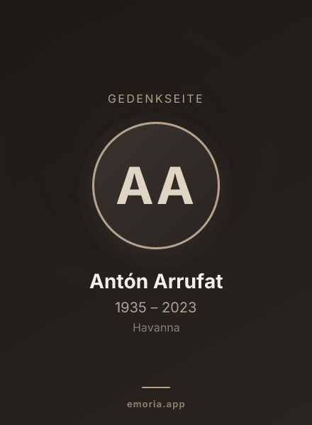 Gedenkportrait von Antón Arrufat