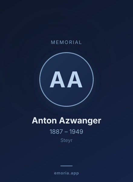 Memorial portrait of Anton Azwanger