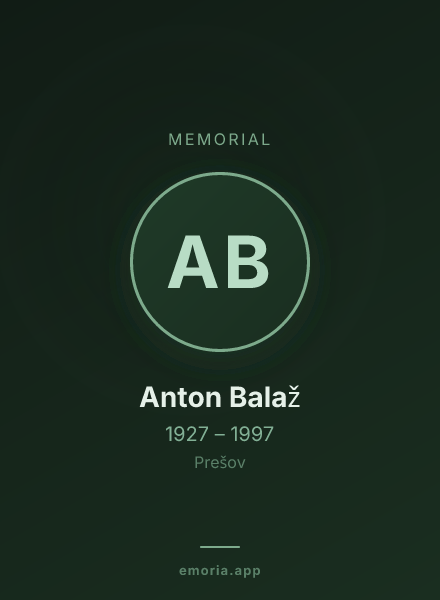 Memorial portrait of Anton Balaž