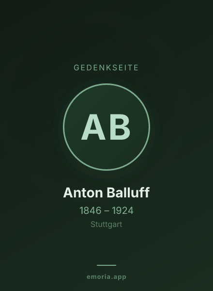 Gedenkportrait von Anton Balluff