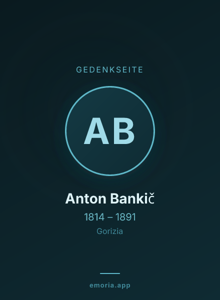 Gedenkportrait von Anton Bankič