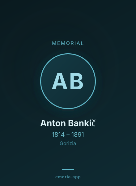Memorial portrait of Anton Bankič