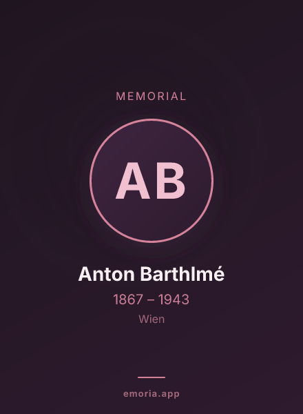 Memorial portrait of Anton Barthlmé