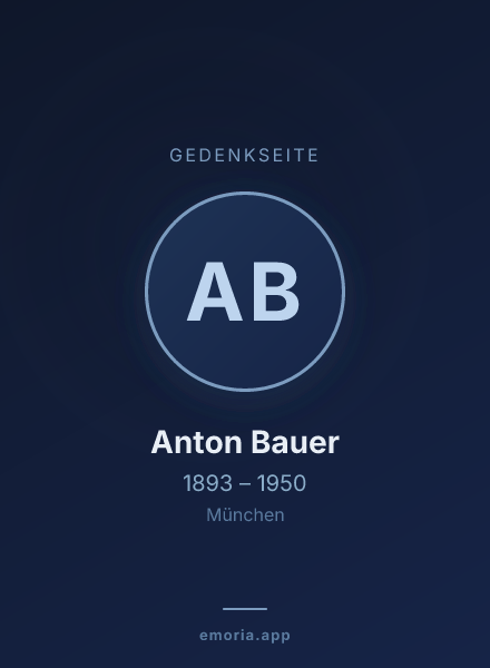 Gedenkportrait von Anton Bauer