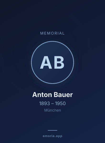Memorial portrait of Anton Bauer