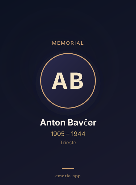 Memorial portrait of Anton Bavčer