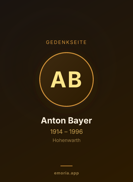 Gedenkportrait von Anton Bayer