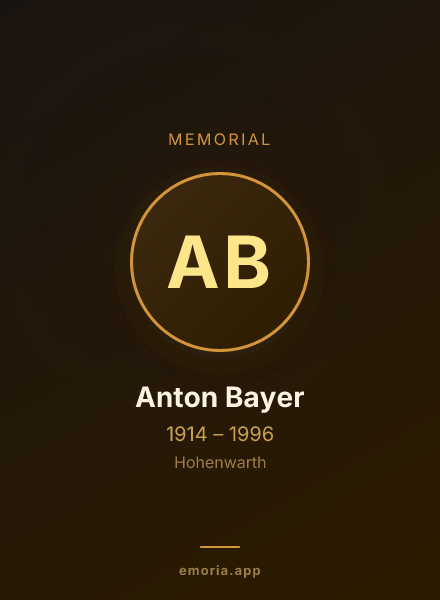 Memorial portrait of Anton Bayer