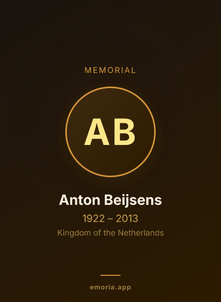 Memorial portrait of Anton Beijsens