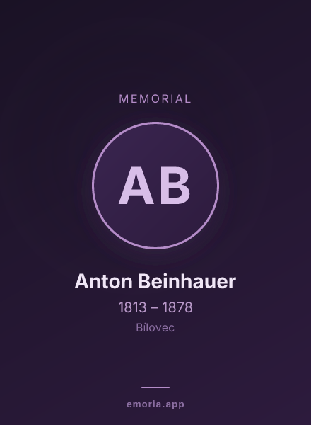 Memorial portrait of Anton Beinhauer