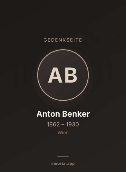 Gedenkportrait von Anton Benker