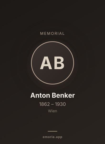 Memorial portrait of Anton Benker