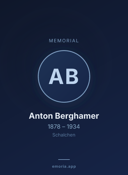 Memorial portrait of Anton Berghamer